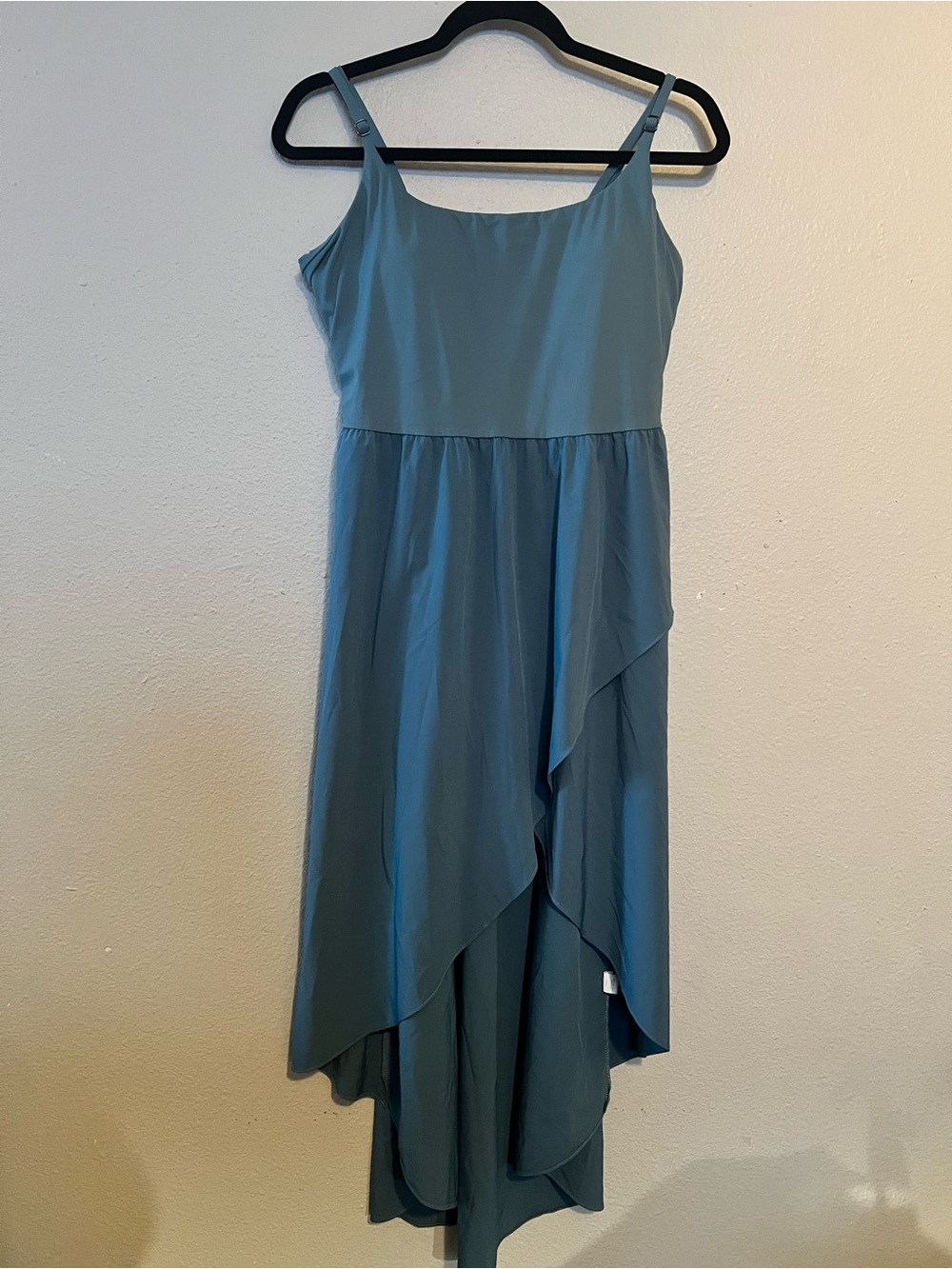 Halara Breezeful Backless High Flowy Midi Quick Dry Casual Dress Blue Stone